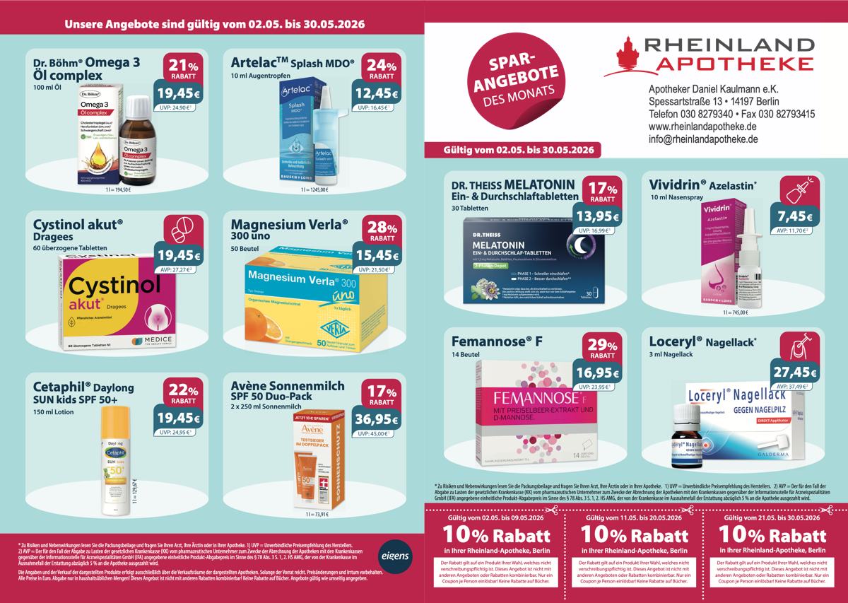 Aktuelle Monatsangebote und Rabattcoupons